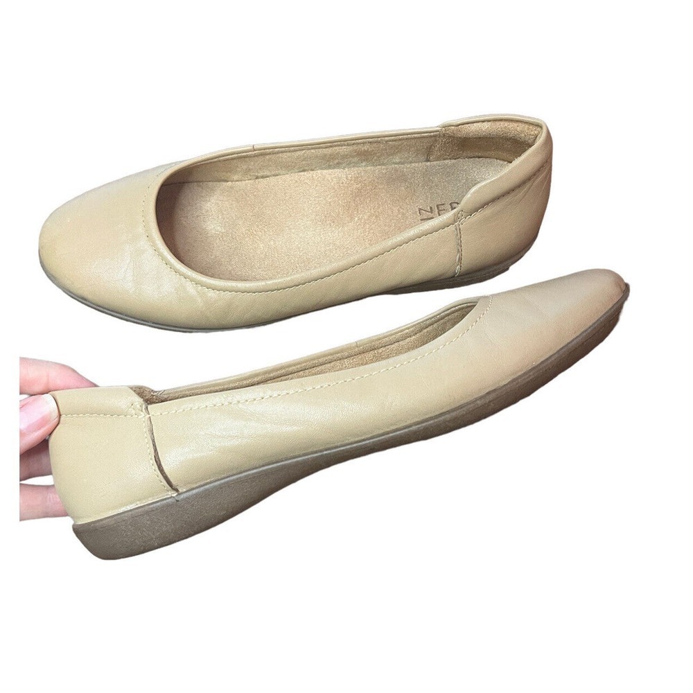 Naturalizer 9M Comfort Flexy Flat Ballet Dress Shoes Nude Tan Beige - Picture 2 of 4